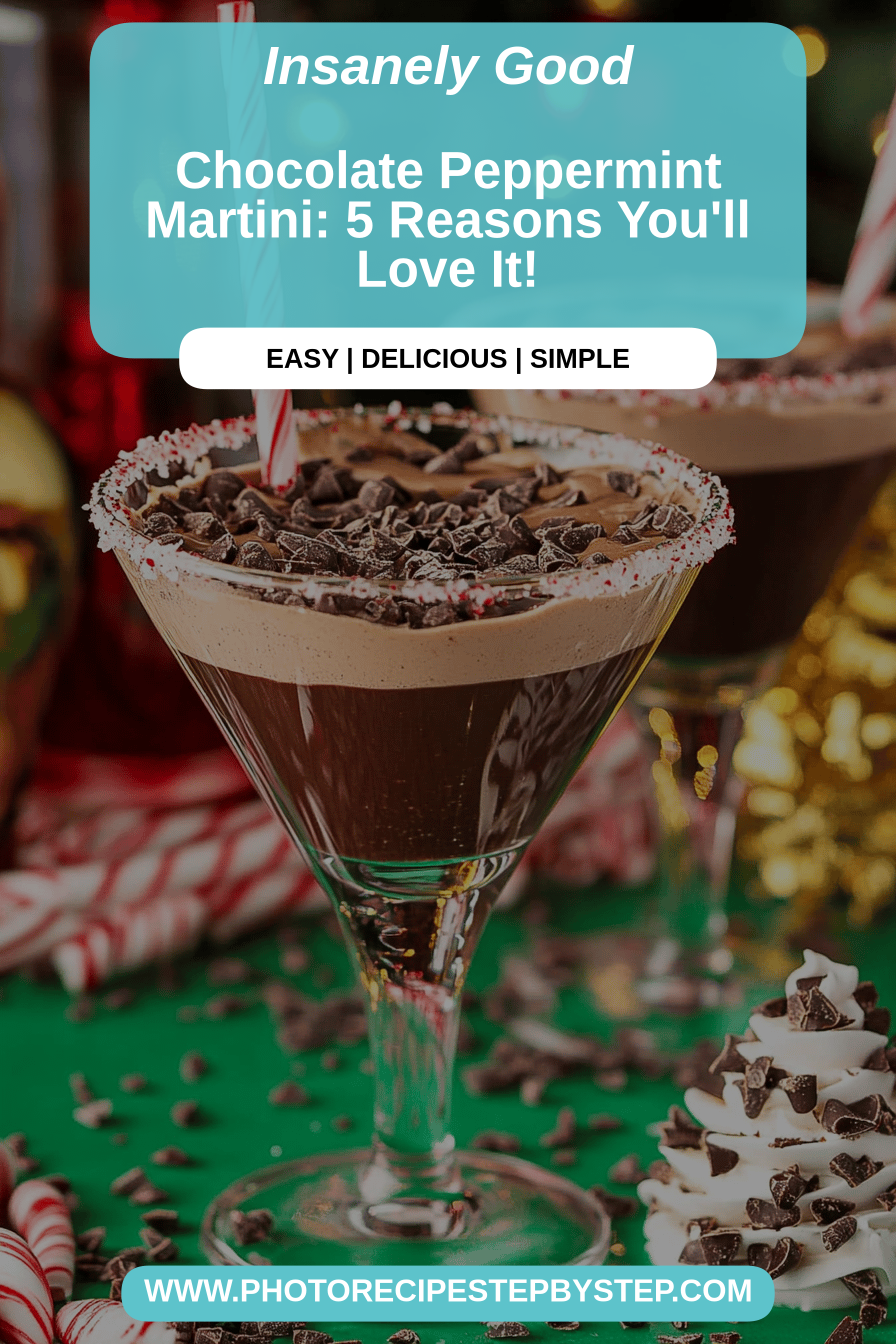 chocolate peppermint martini final dish beautifully presented and ready to serve