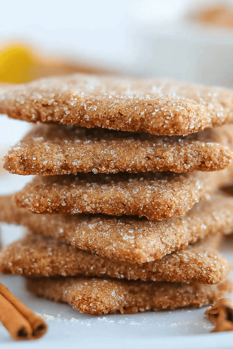 cinnamon cookies ingredients organized and measured on kitchen counter