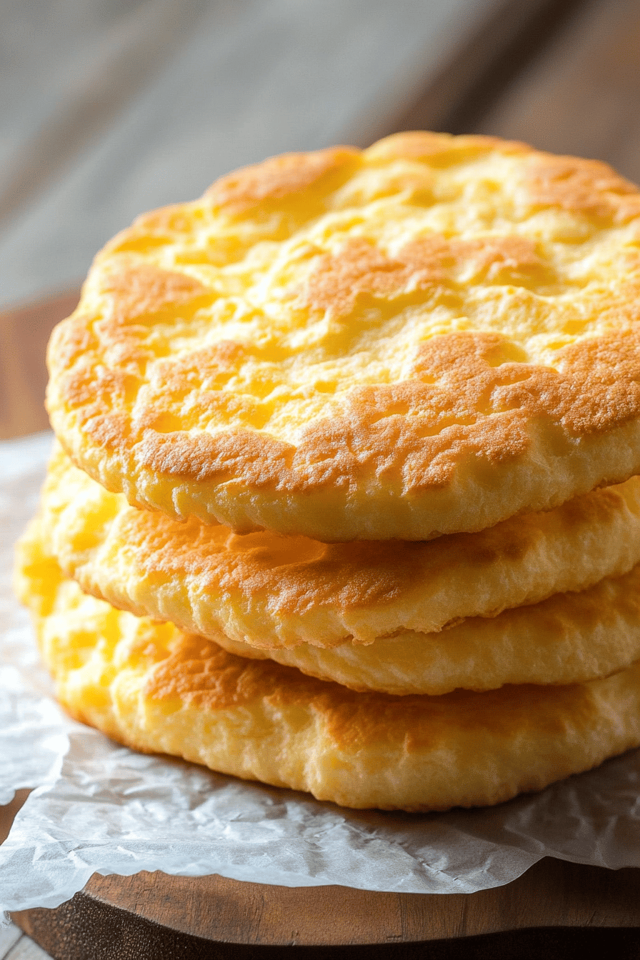 cloud bread ingredients organized and measured on kitchen counter