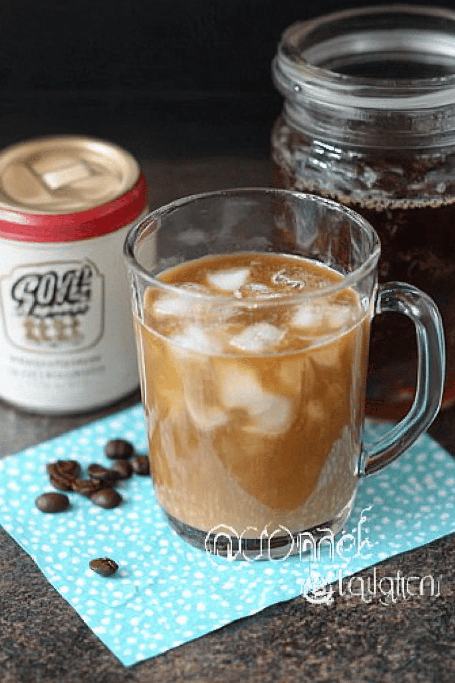 cold brew coffee slice on plate showing perfect texture and swirl pattern