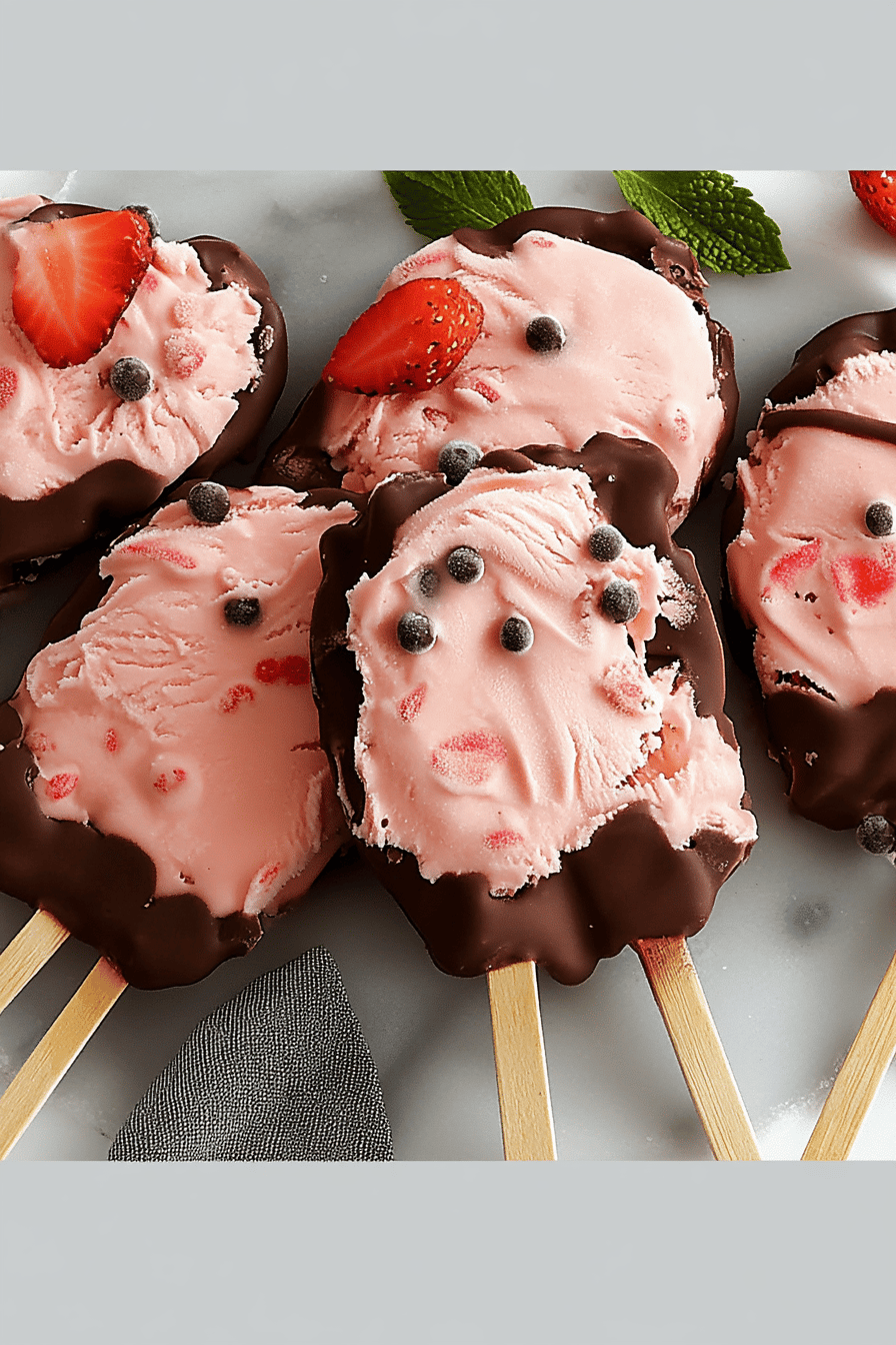 frozen yogurt bars slice on plate showing perfect texture and swirl pattern