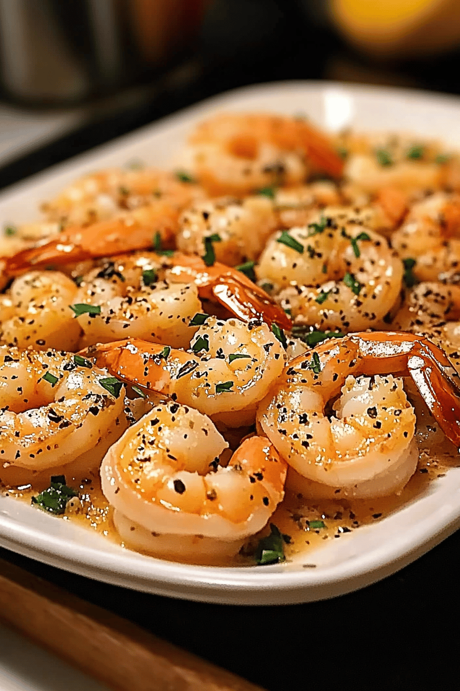 garlic parmesan shrimp slice on plate showing perfect texture and swirl pattern