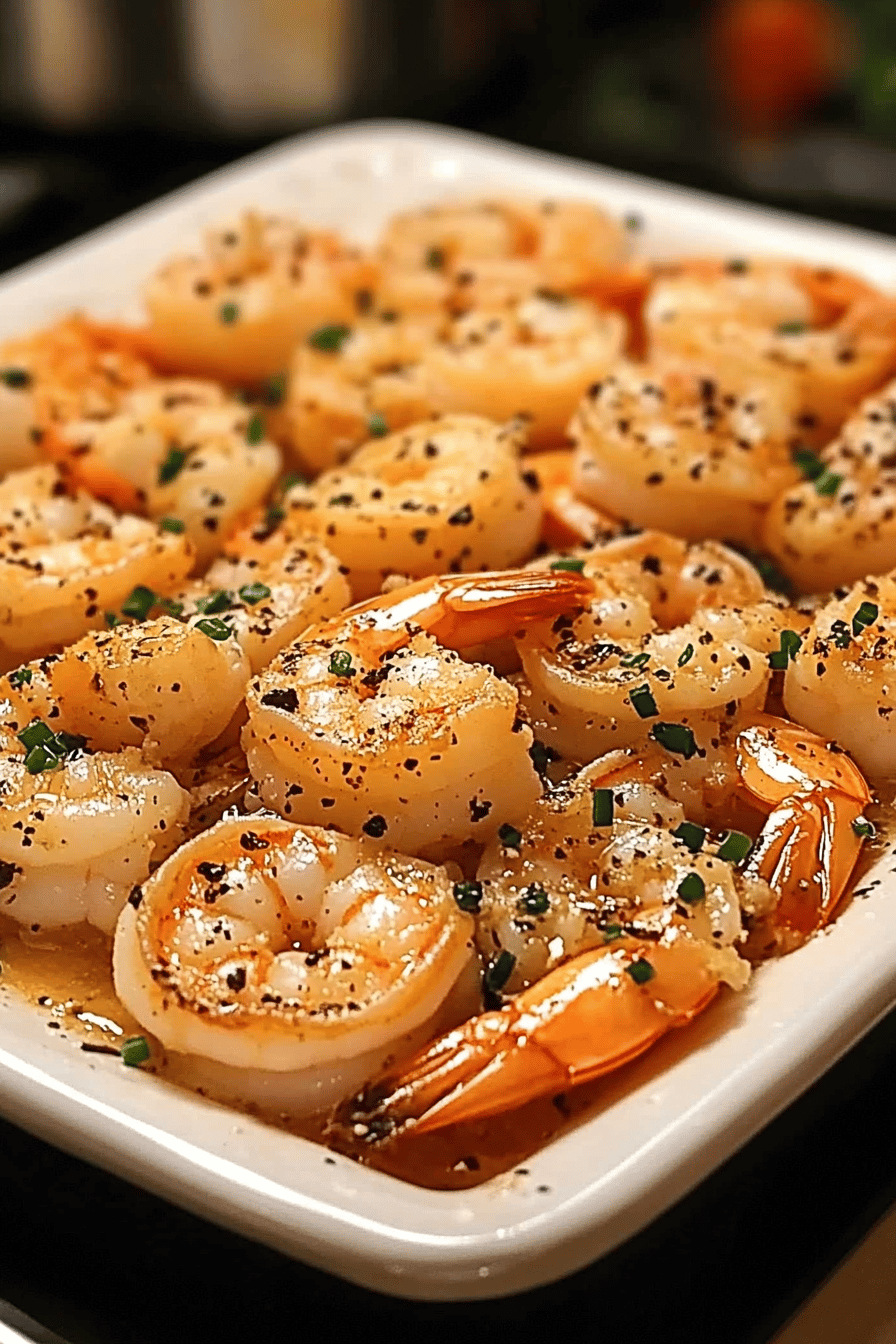 garlic parmesan shrimp slice on plate showing perfect texture and swirl pattern