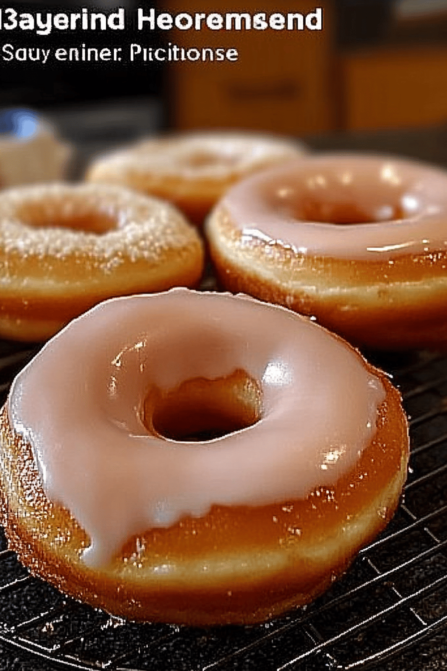 glazed donuts ingredients organized and measured on kitchen counter