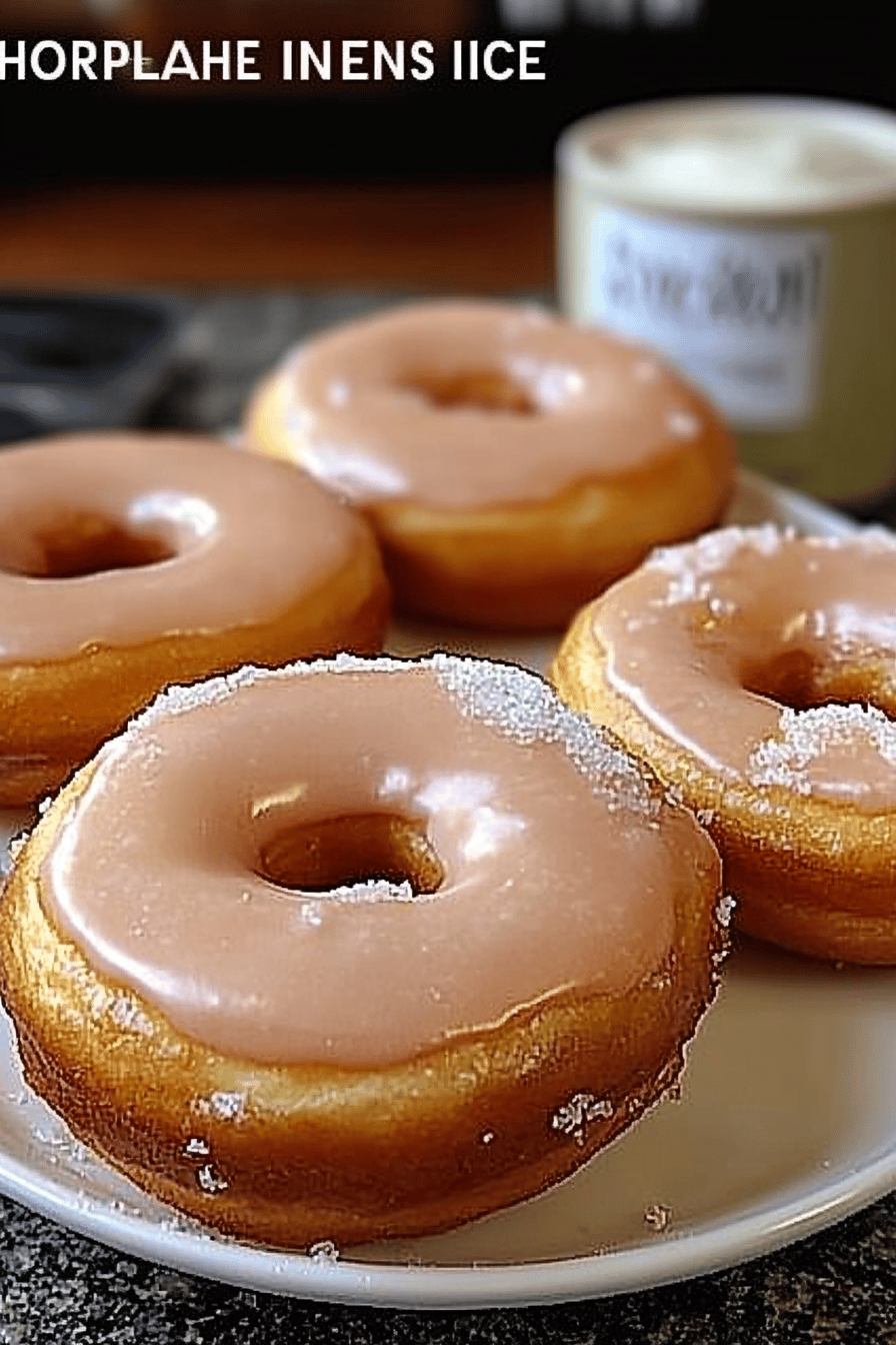 glazed donuts slice on plate showing perfect texture and swirl pattern