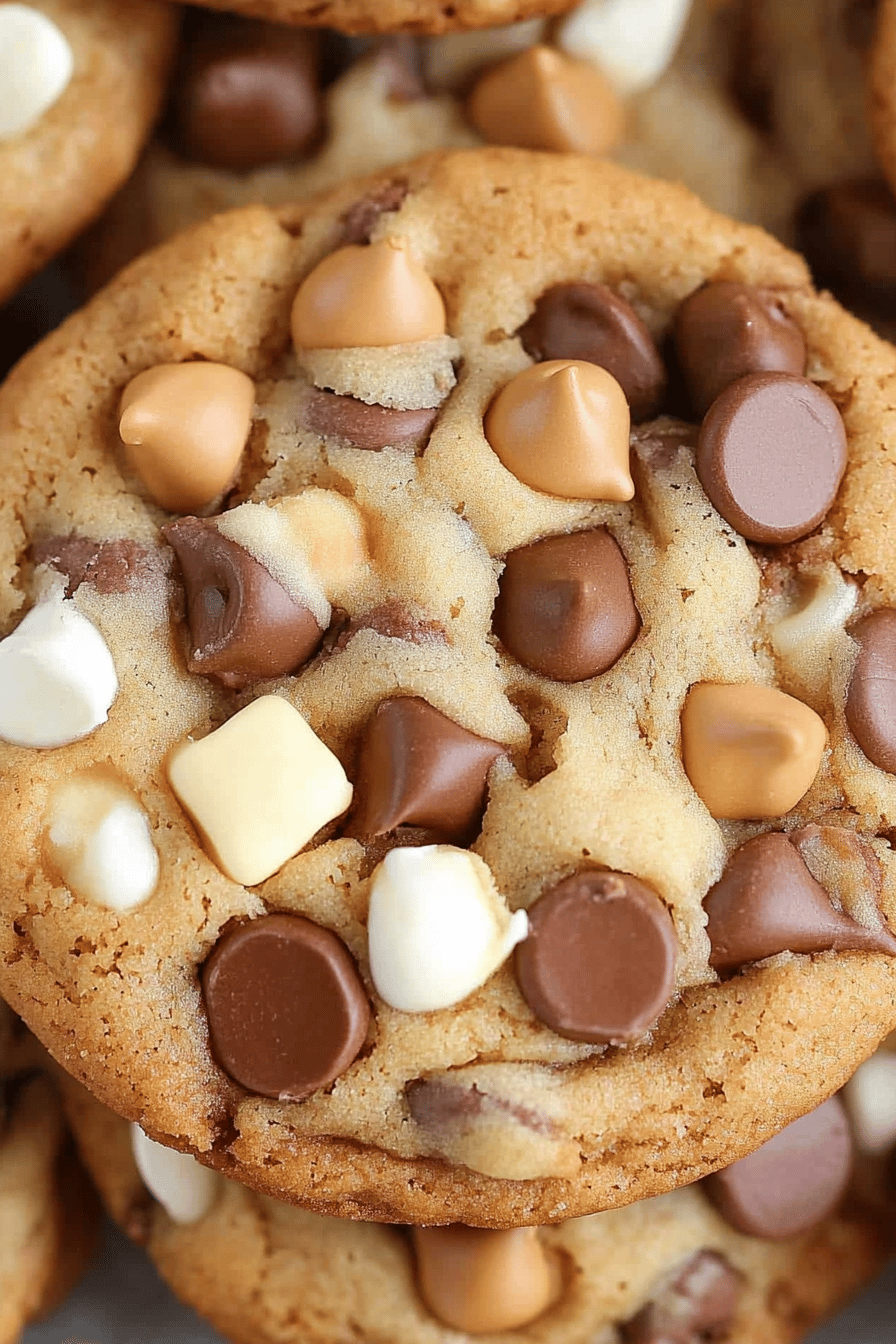 kitchen sink cookies slice on plate showing perfect texture and swirl pattern