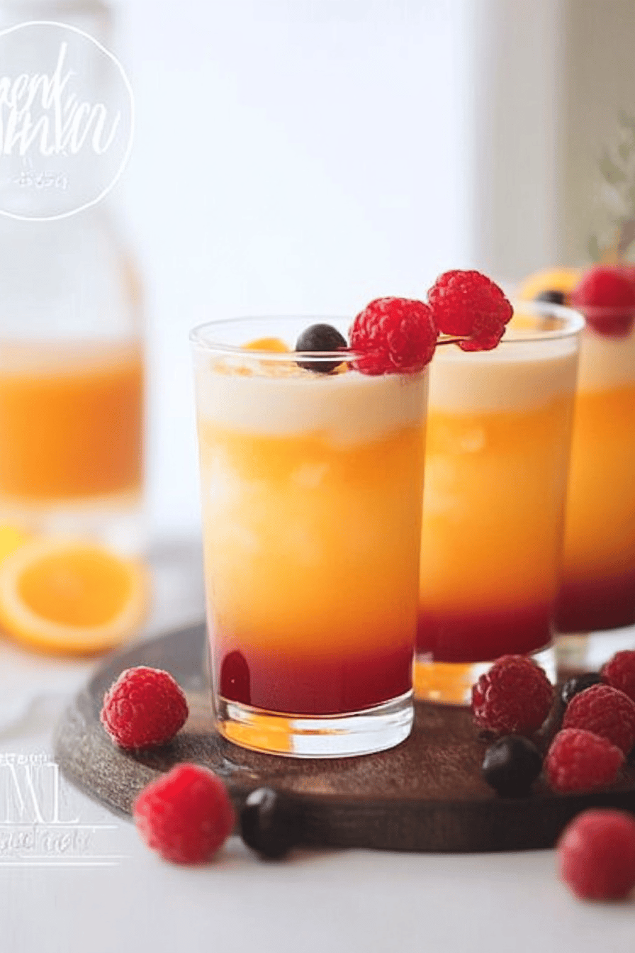 layered cocktails ingredients organized and measured on kitchen counter