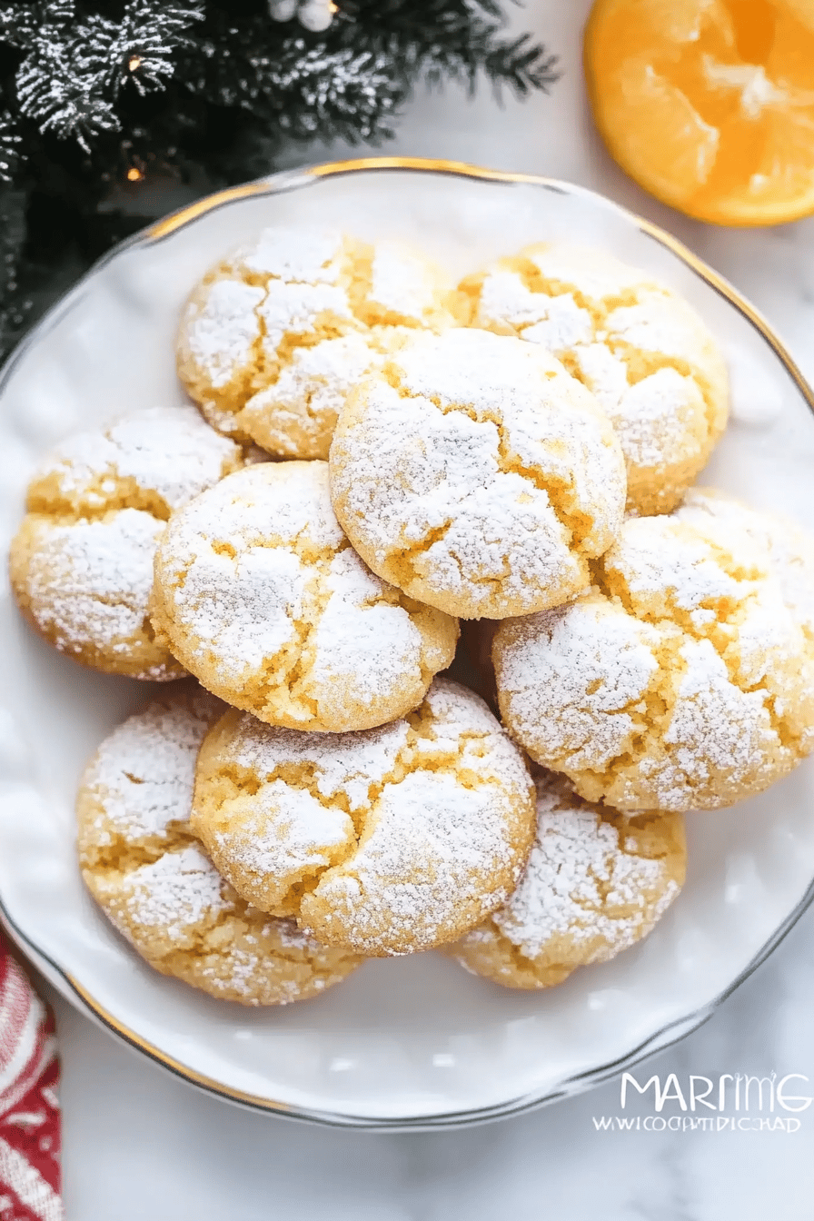 orange crinkle cookies ingredients organized and measured on kitchen counter