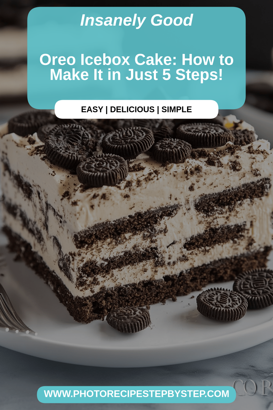 oreo icebox cake final dish beautifully presented and ready to serve