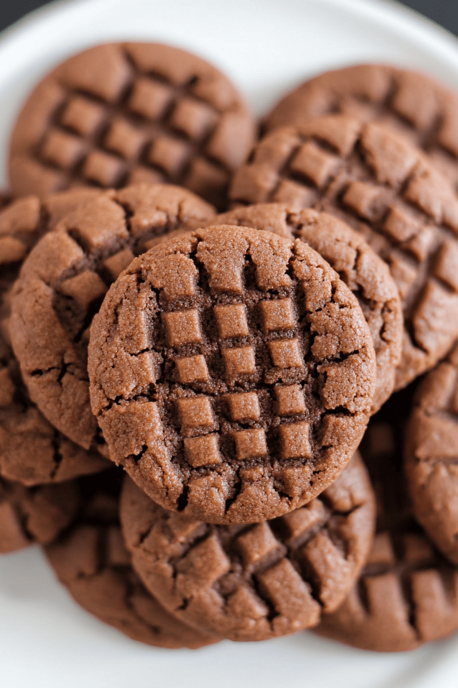 peanut butter cookies slice on plate showing perfect texture and swirl pattern