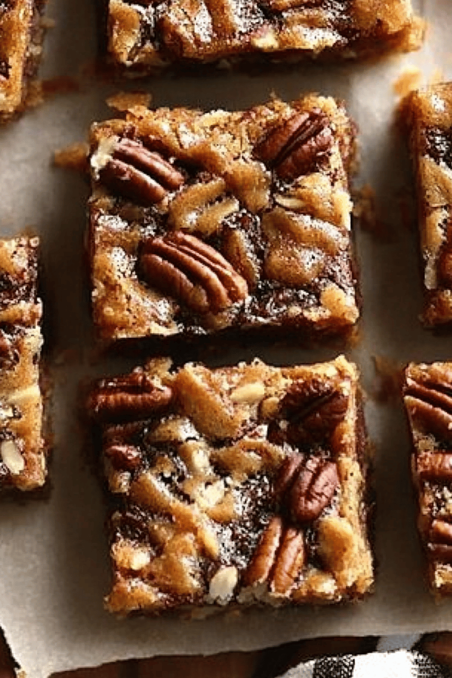 pecan pie bars ingredients organized and measured on kitchen counter