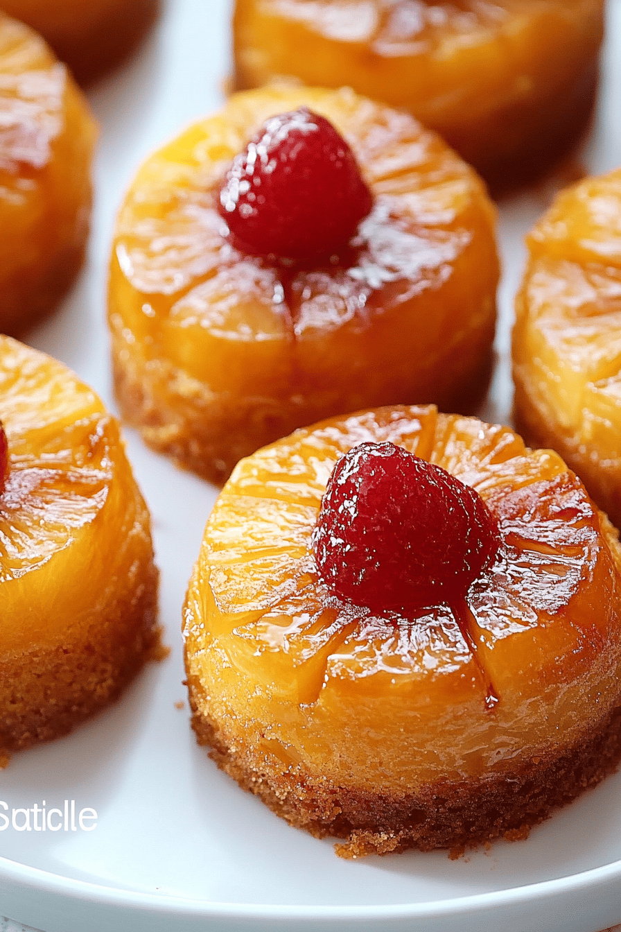 pineapple upside-down cake ingredients organized and measured on kitchen counter