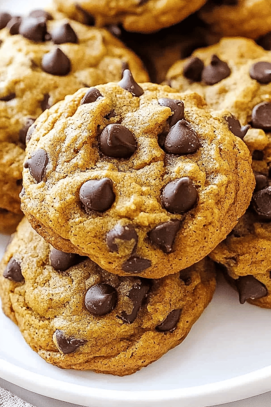 pumpkin chocolate chip cookies ingredients organized and measured on kitchen counter