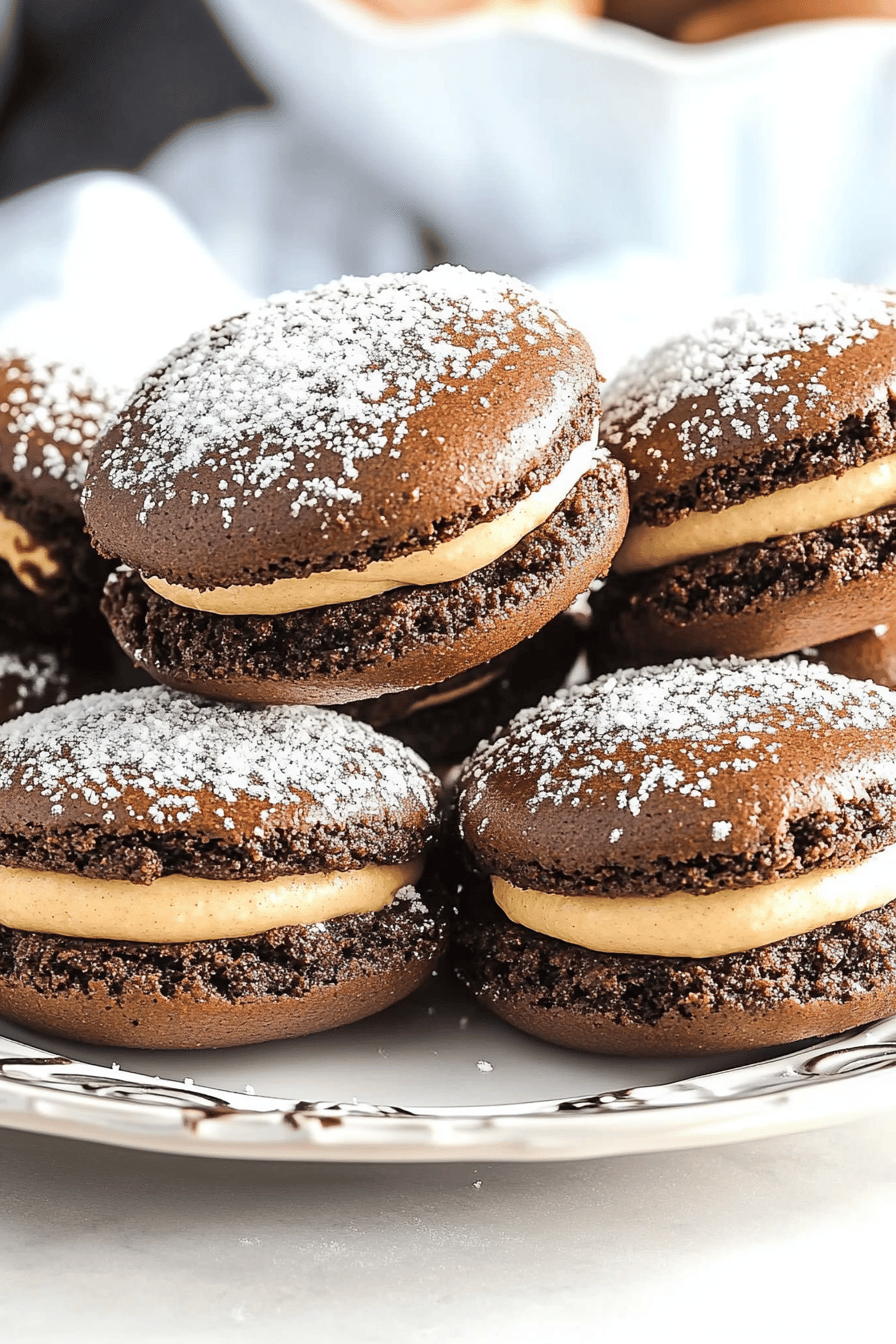 pumpkin whoopie pies ingredients organized and measured on kitchen counter