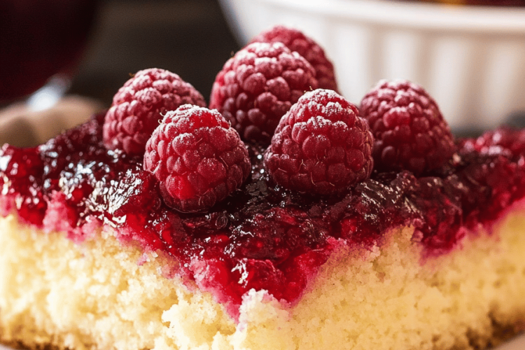 raspberry upside down cake