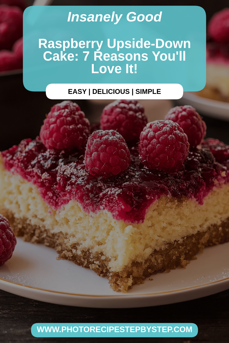 raspberry upside down cake final dish beautifully presented and ready to serve