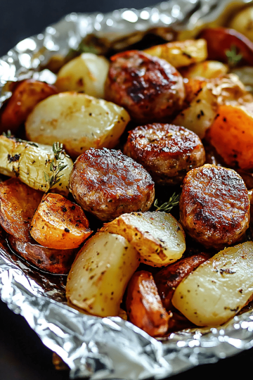 sausage potato foil packet