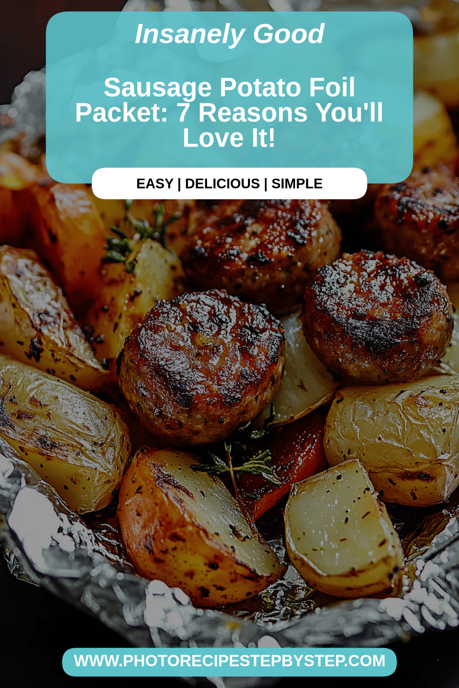 sausage potato foil packet final dish beautifully presented and ready to serve