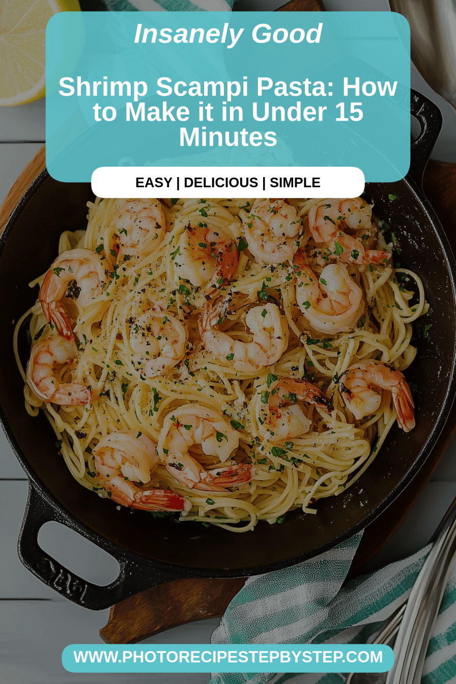 shrimp scampi pasta final dish beautifully presented and ready to serve