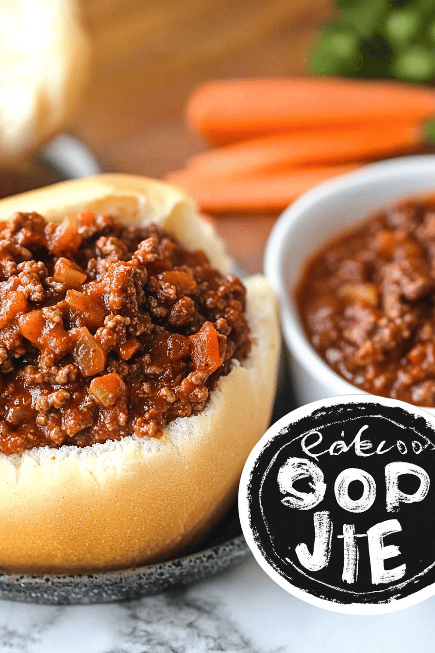 sloppy joes ingredients organized and measured on kitchen counter
