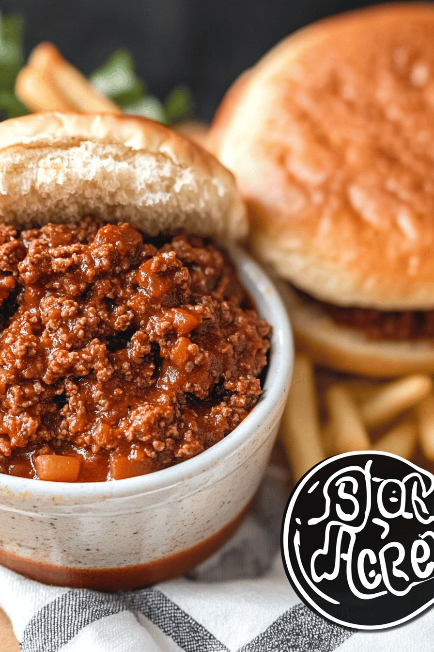 sloppy joes ingredients organized and measured on kitchen counter