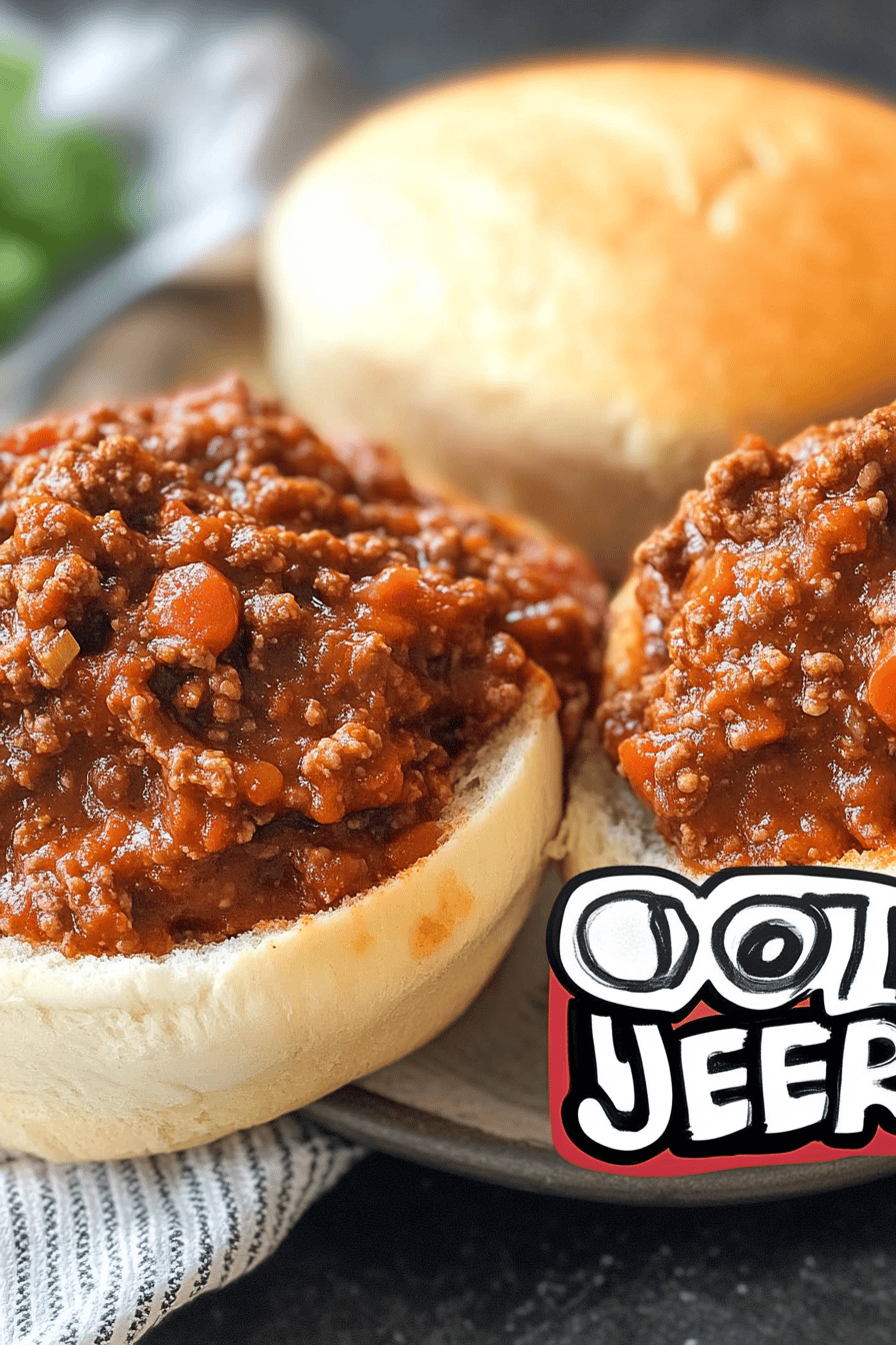 sloppy joes slice on plate showing perfect texture and swirl pattern