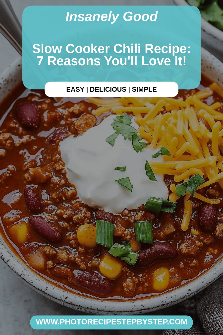 slow cooker chili final dish beautifully presented and ready to serve