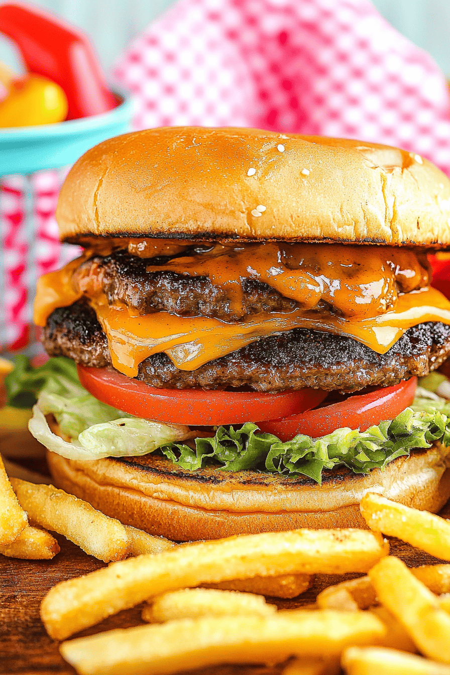 smash burgers slice on plate showing perfect texture and swirl pattern