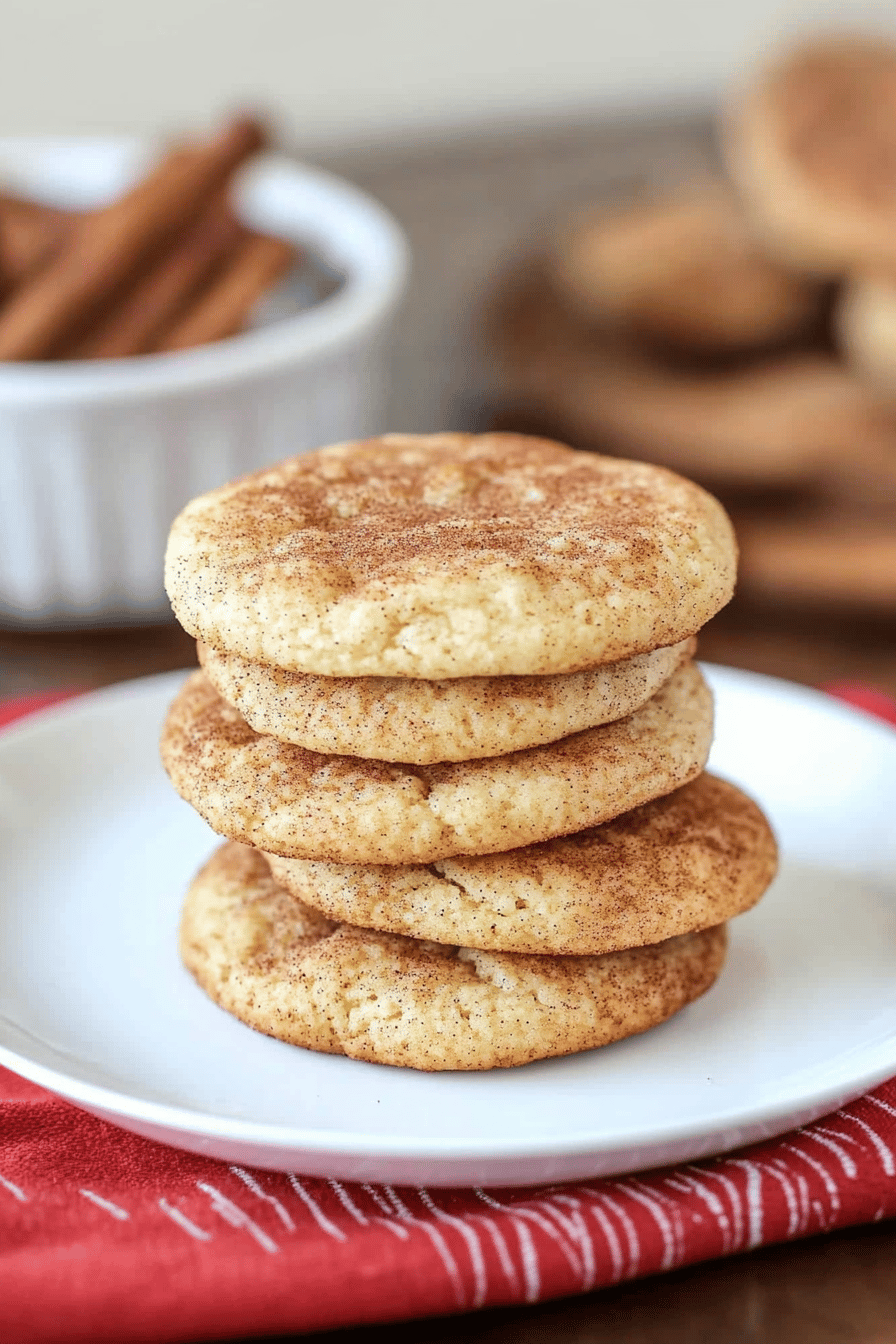 snickerdoodles ingredients organized and measured on kitchen counter