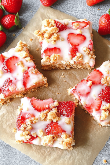 strawberry crumble bars