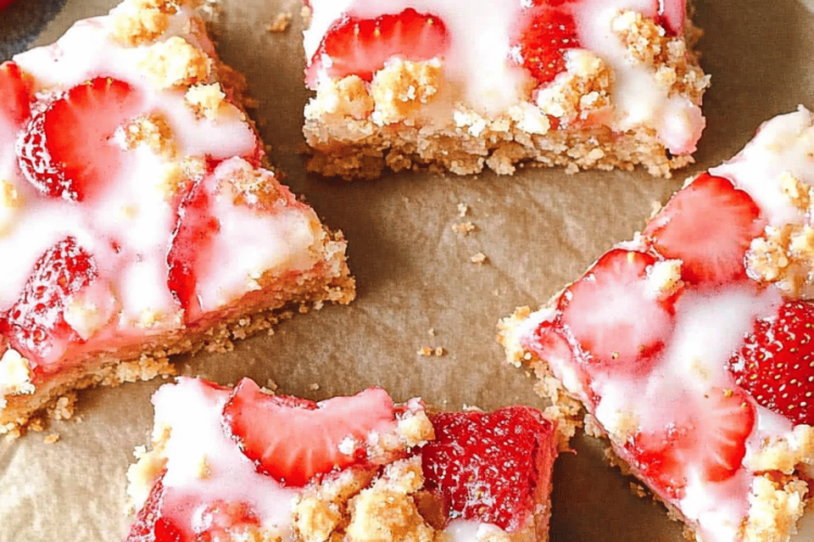 strawberry crumble bars