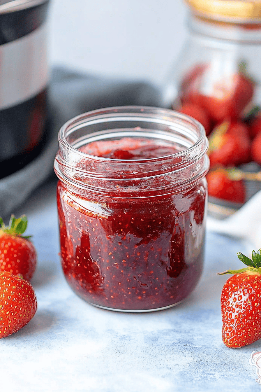 strawberry jam slice on plate showing perfect texture and swirl pattern