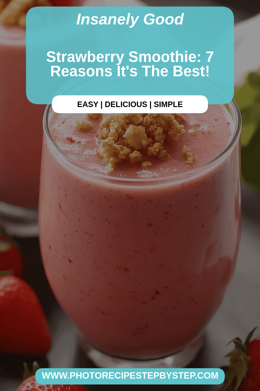 strawberry smoothie final dish beautifully presented and ready to serve