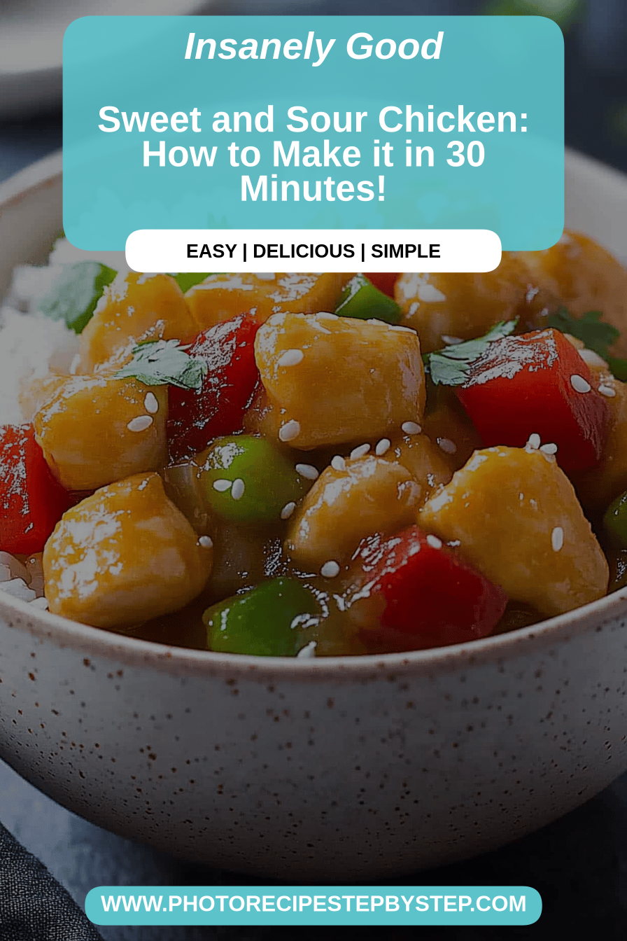 sweet and sour chicken final dish beautifully presented and ready to serve