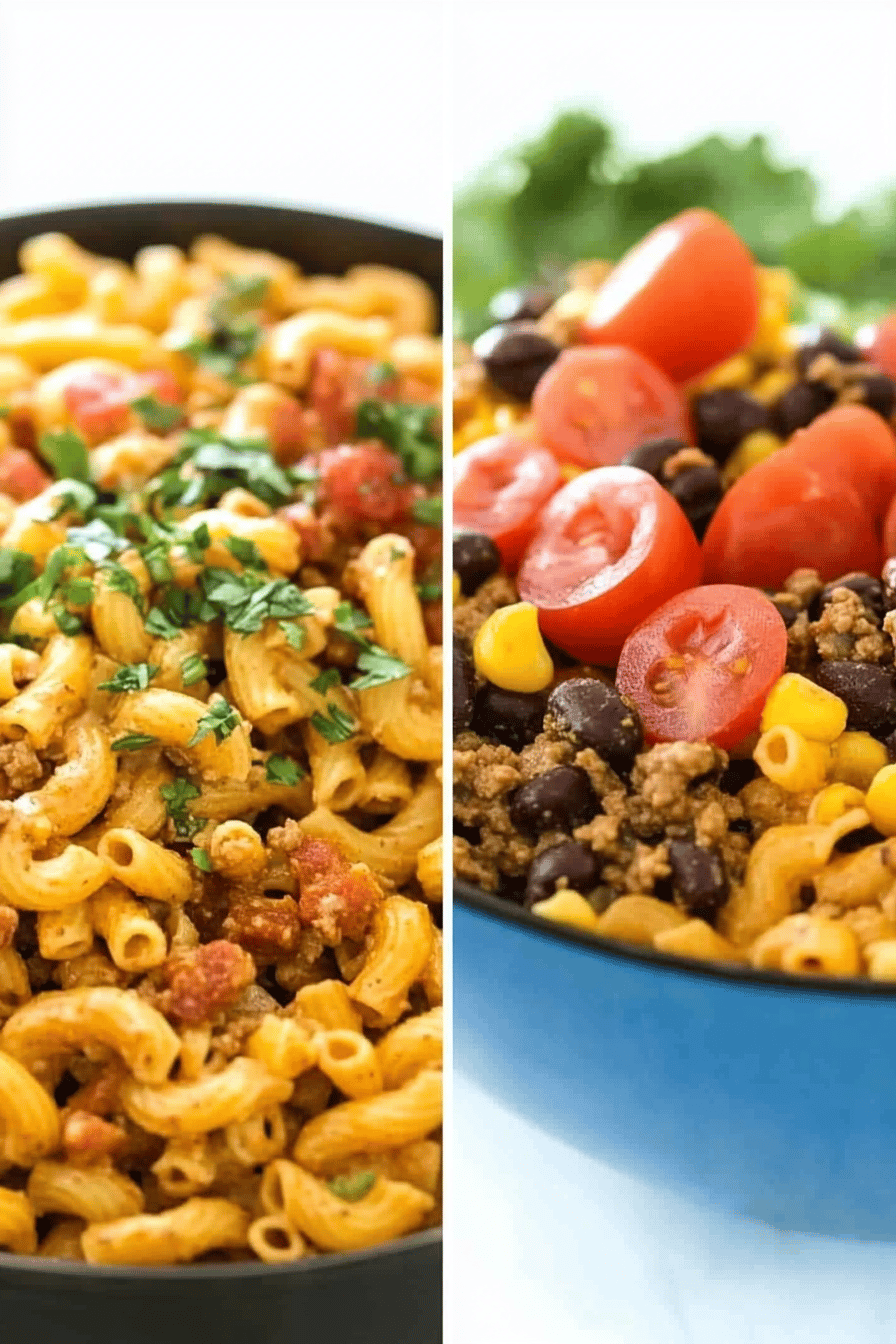 taco pasta salad slice on plate showing perfect texture and swirl pattern