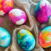tie dye easter eggs