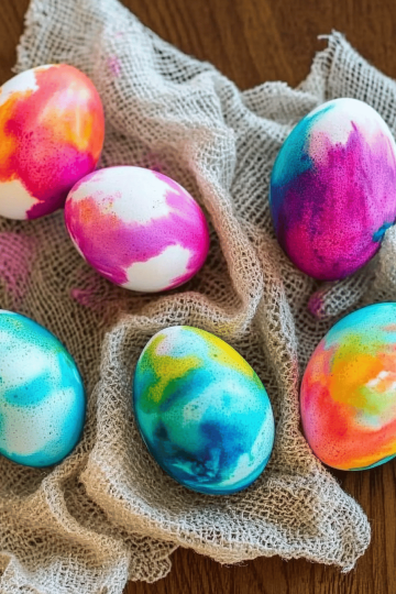 tie dye easter eggs