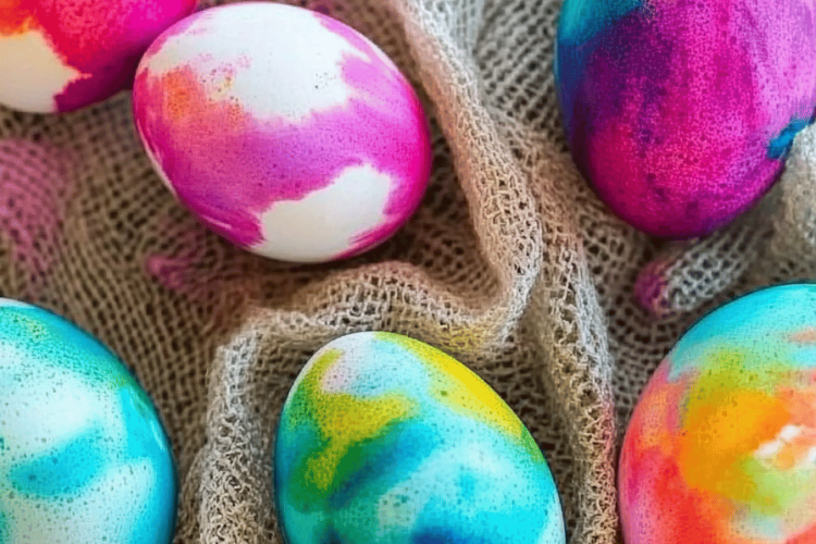 tie dye easter eggs