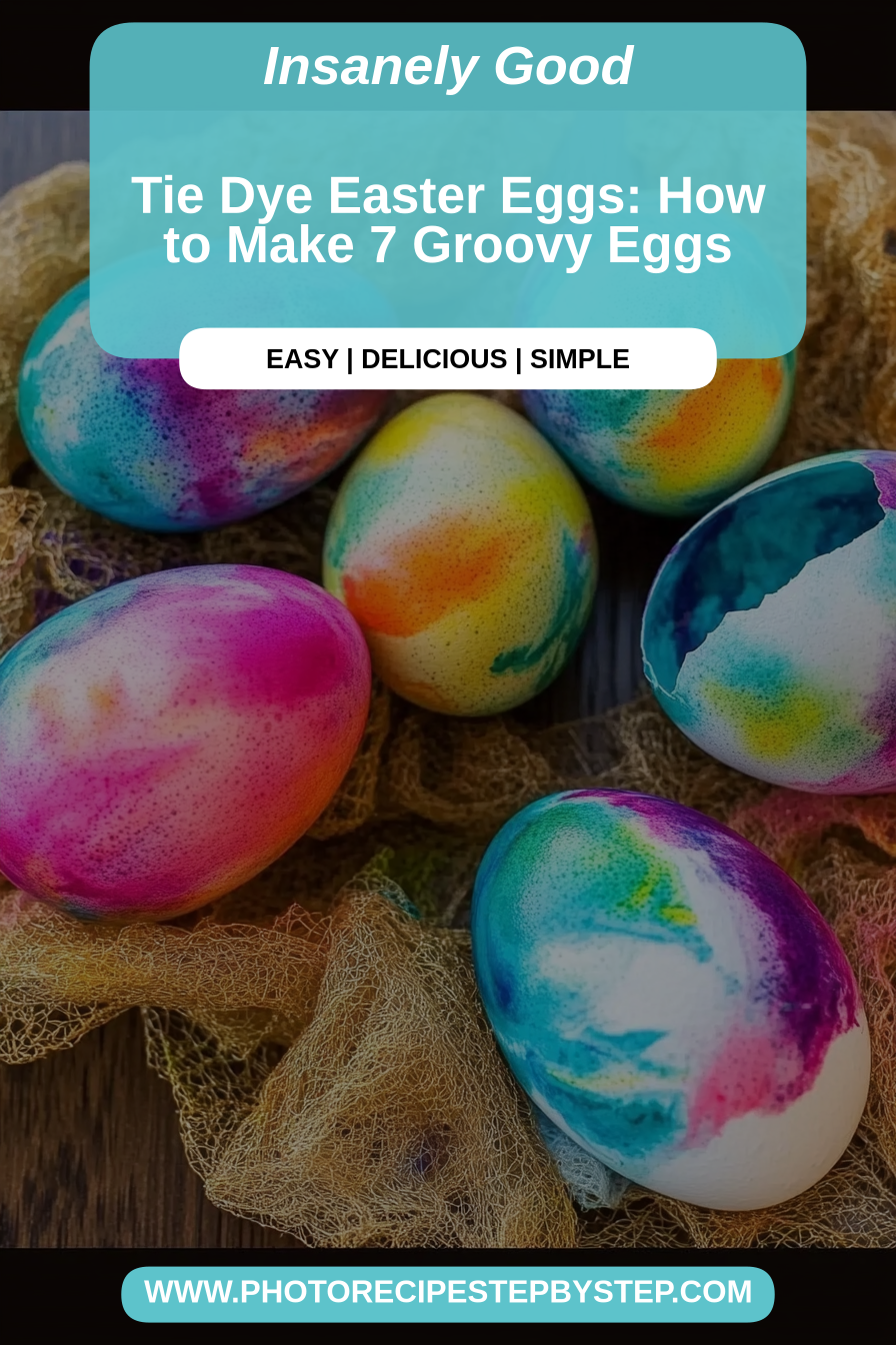 tie dye easter eggs final dish beautifully presented and ready to serve
