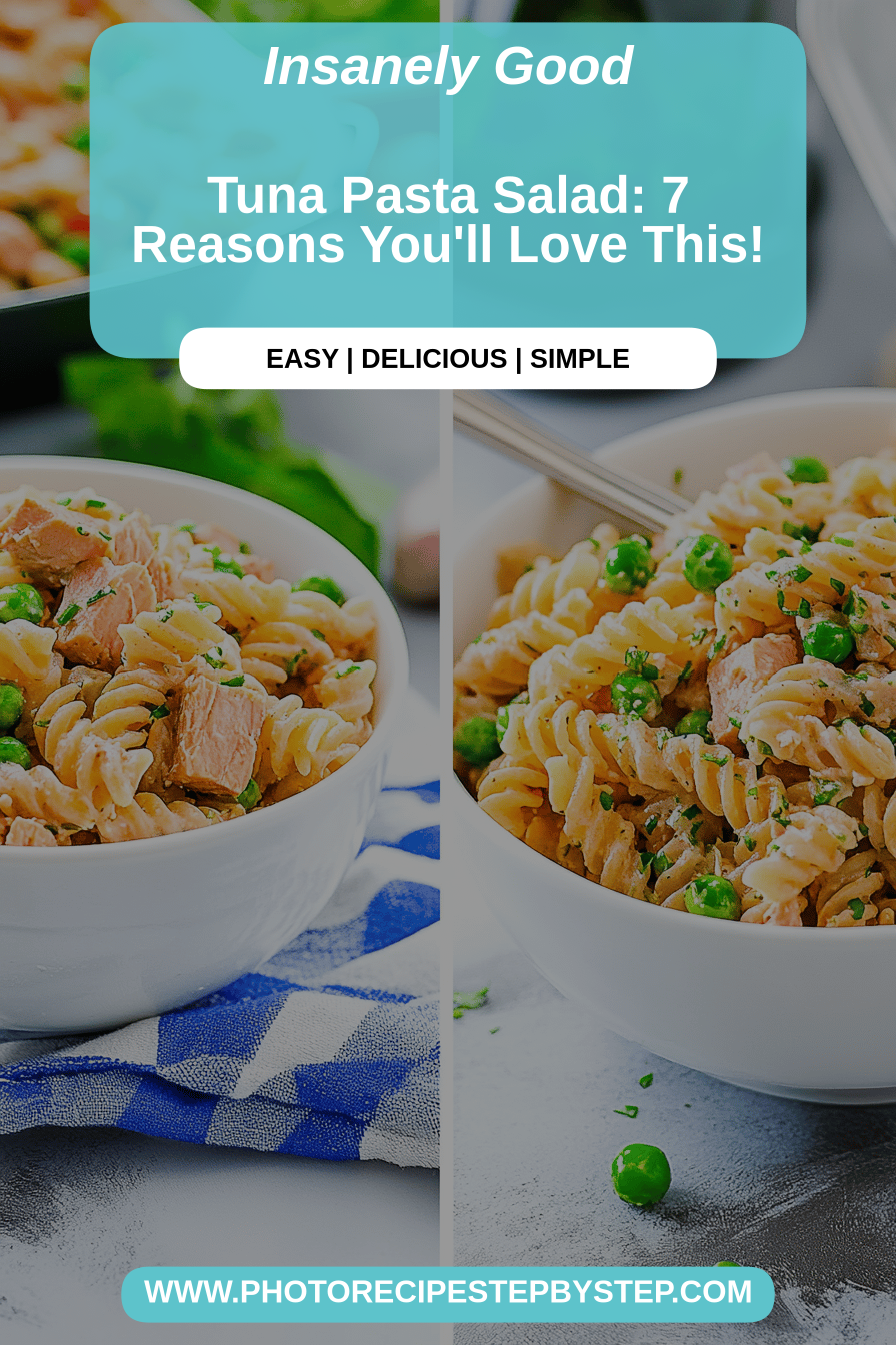 tuna pasta salad final dish beautifully presented and ready to serve