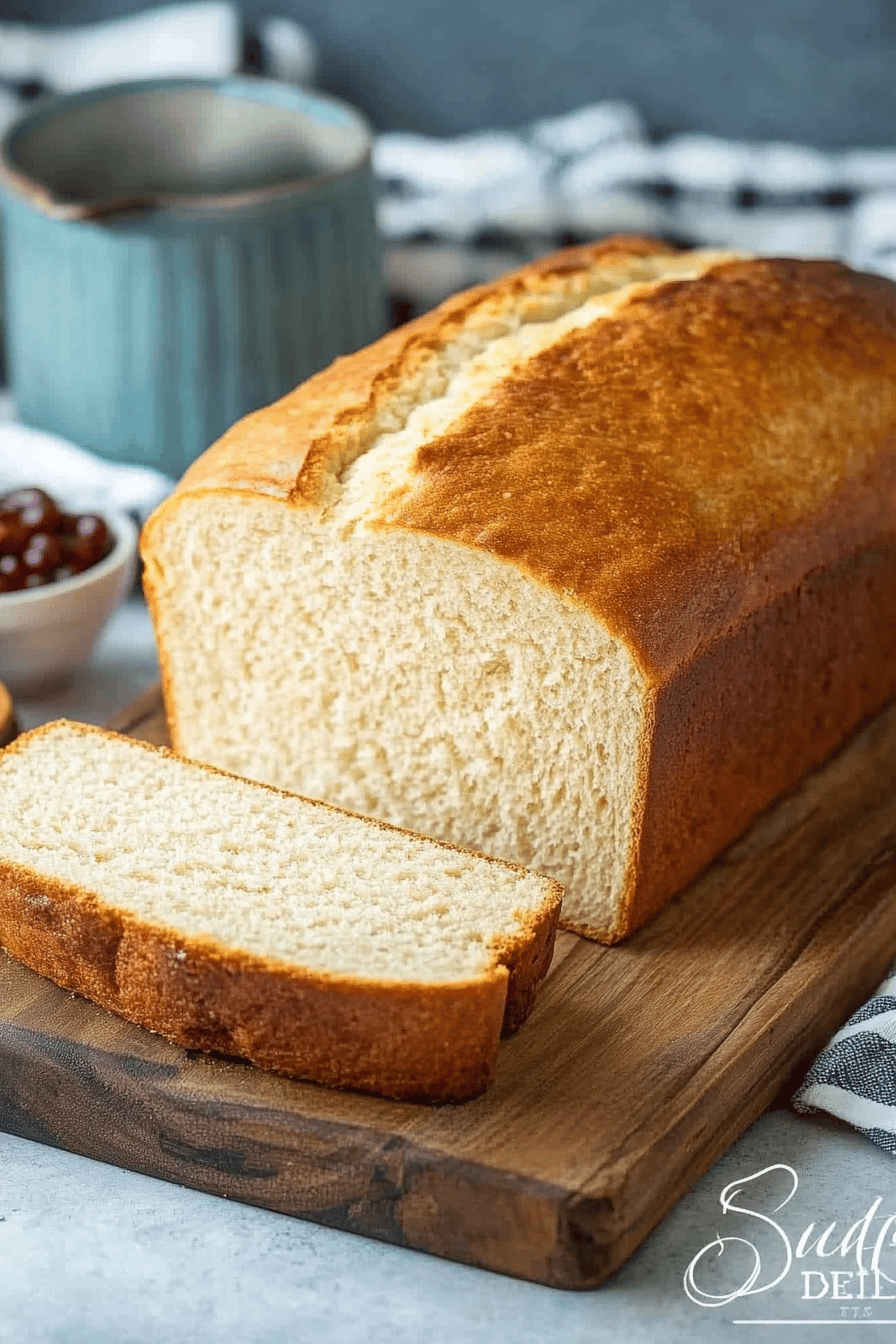 white bread recipe ingredients organized and measured on kitchen counter