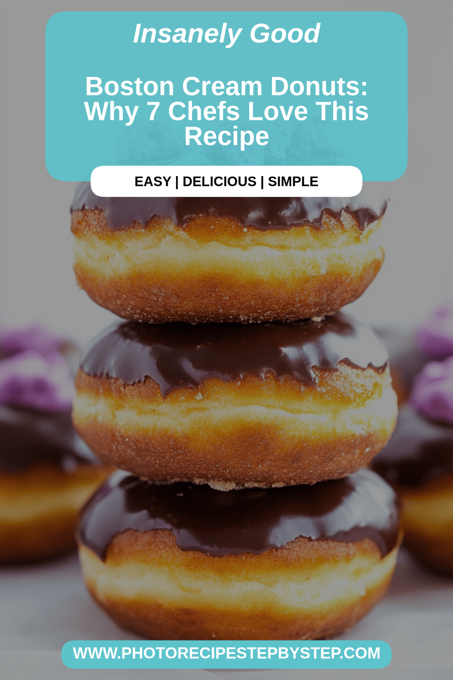 Boston Cream Donuts final dish beautifully presented and ready to serve