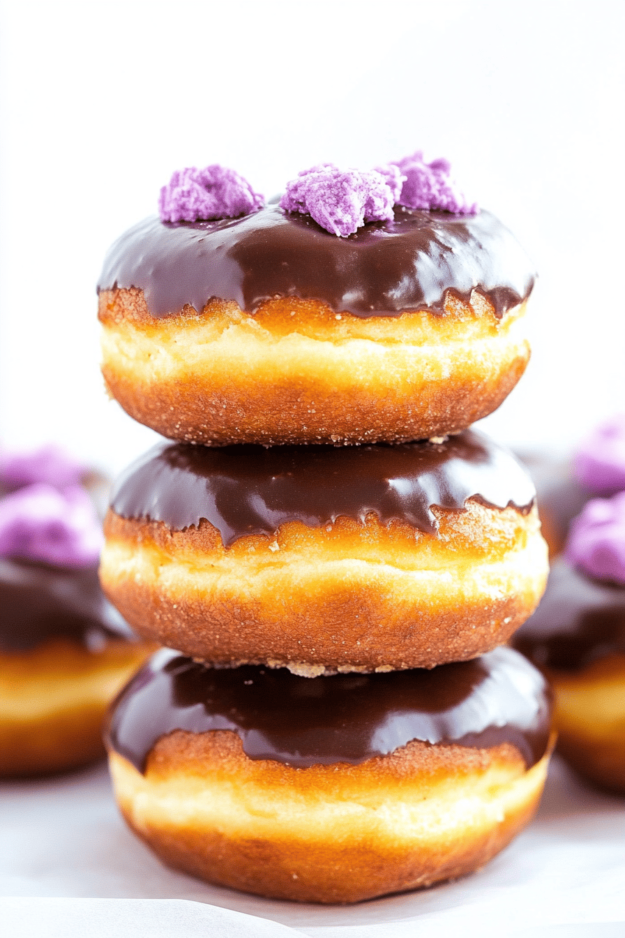 Boston Cream Donuts ingredients organized and measured on kitchen counter