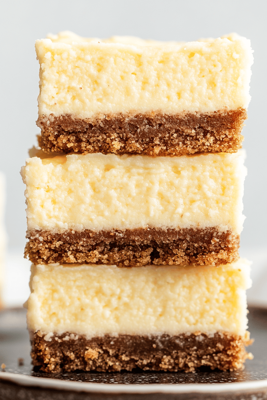 Cheesecake bars ingredients organized and measured on kitchen counter