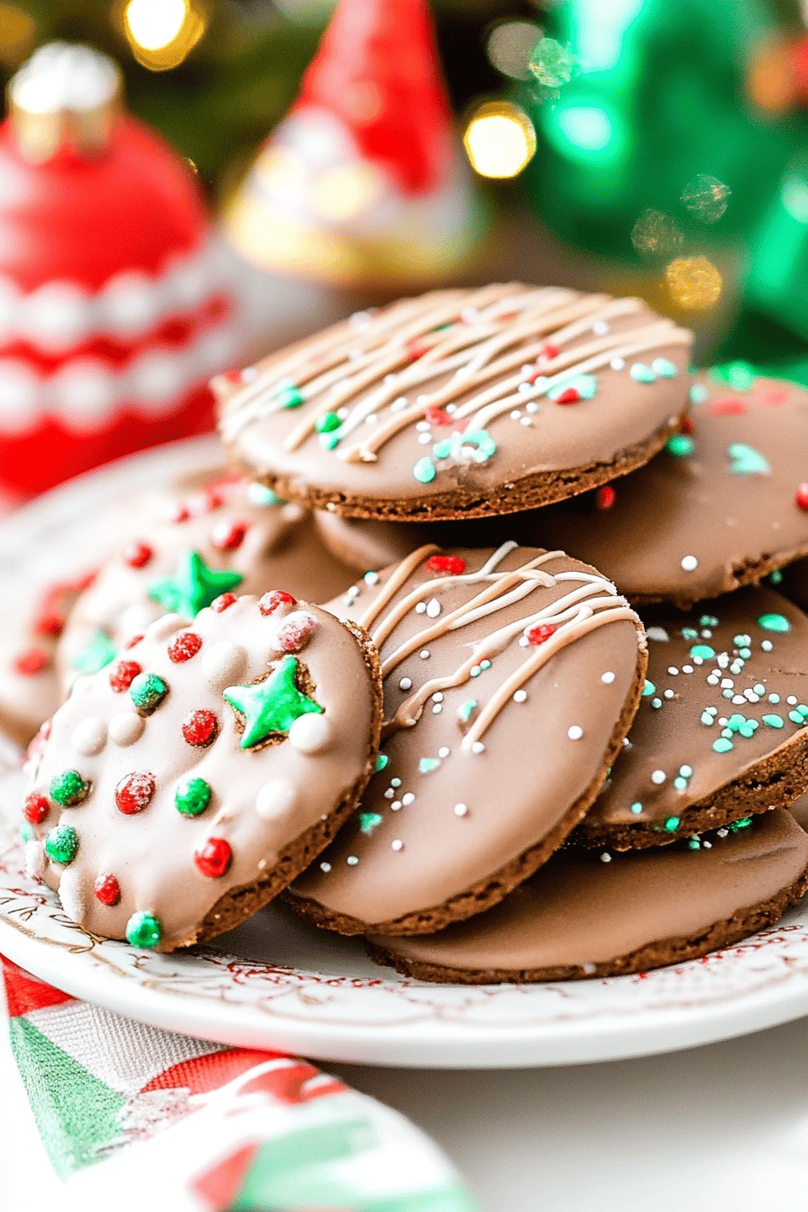 Christmas cookies slice on plate showing perfect texture and swirl pattern