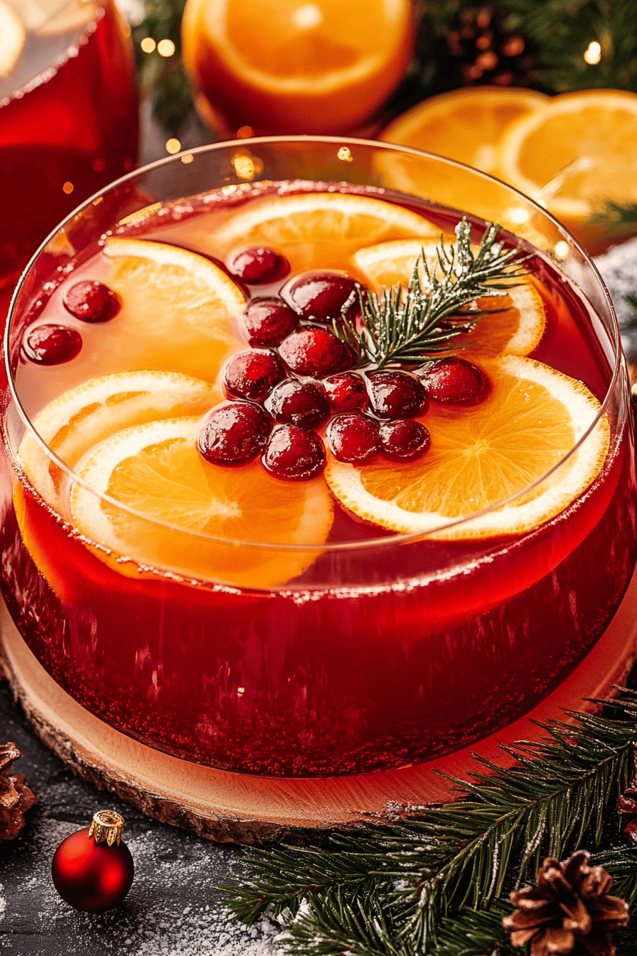 Christmas punch recipe ingredients organized and measured on kitchen counter