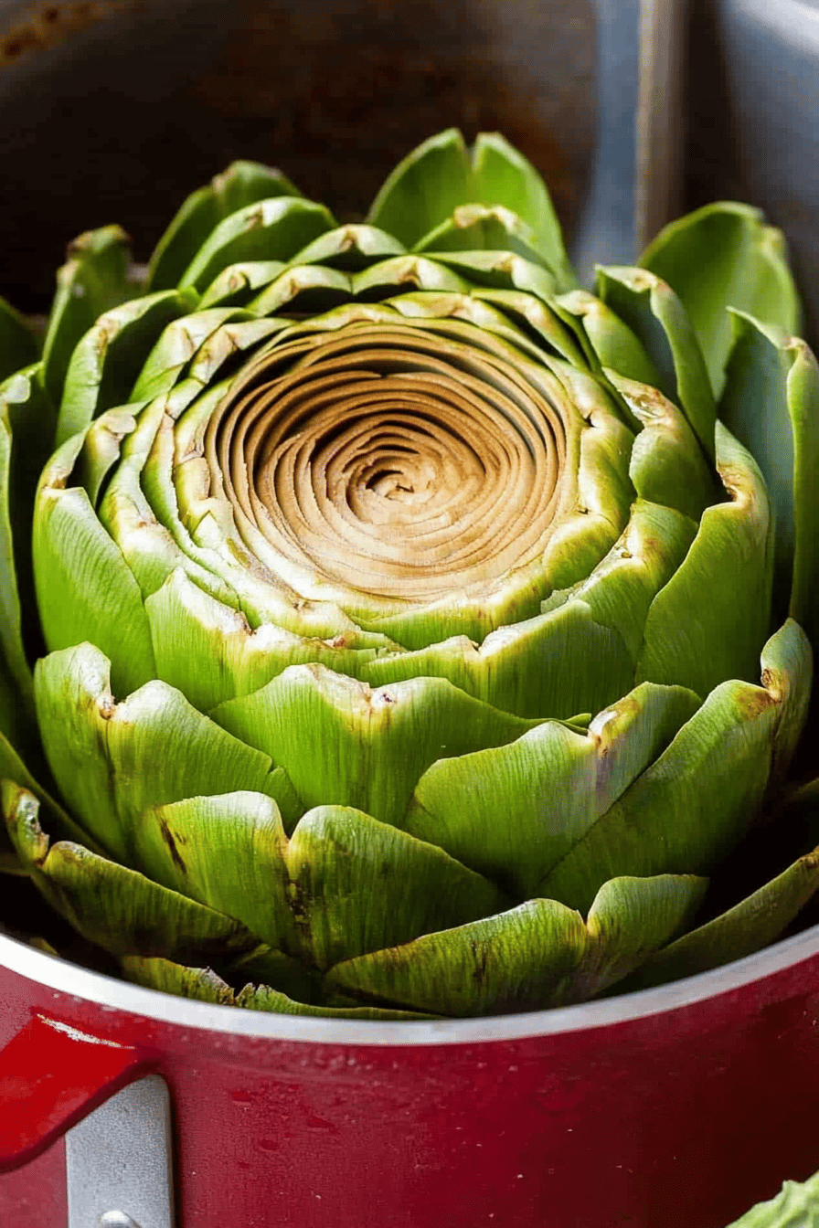 Cook artichokes ingredients organized and measured on kitchen counter