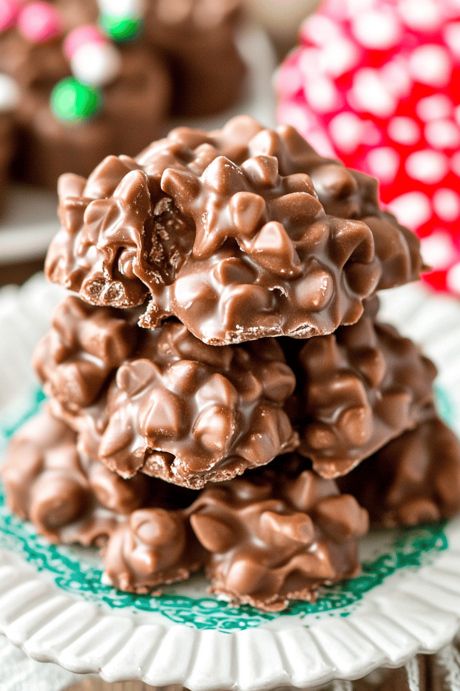 Crockpot Candy slice on plate showing perfect texture and swirl pattern