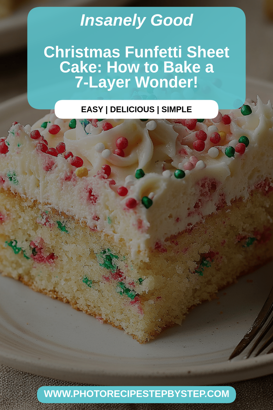 Funfetti sheet cake final dish beautifully presented and ready to serve