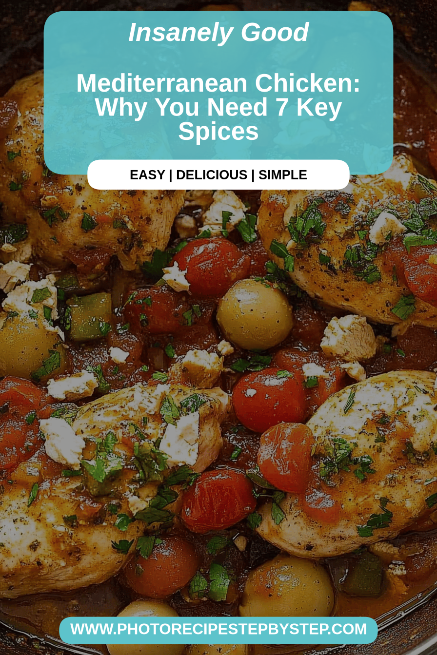 Mediterranean Chicken final dish beautifully presented and ready to serve